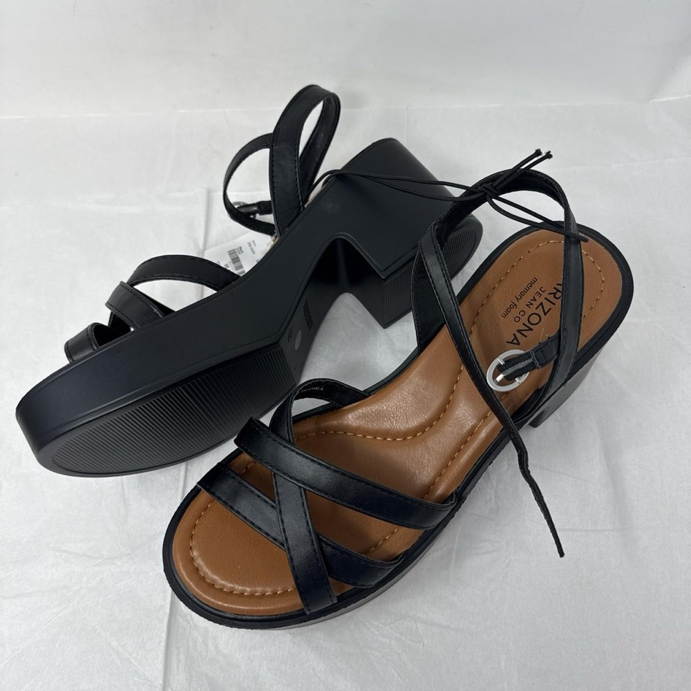 Arizona Jean Company Women's Black Platform Sandals